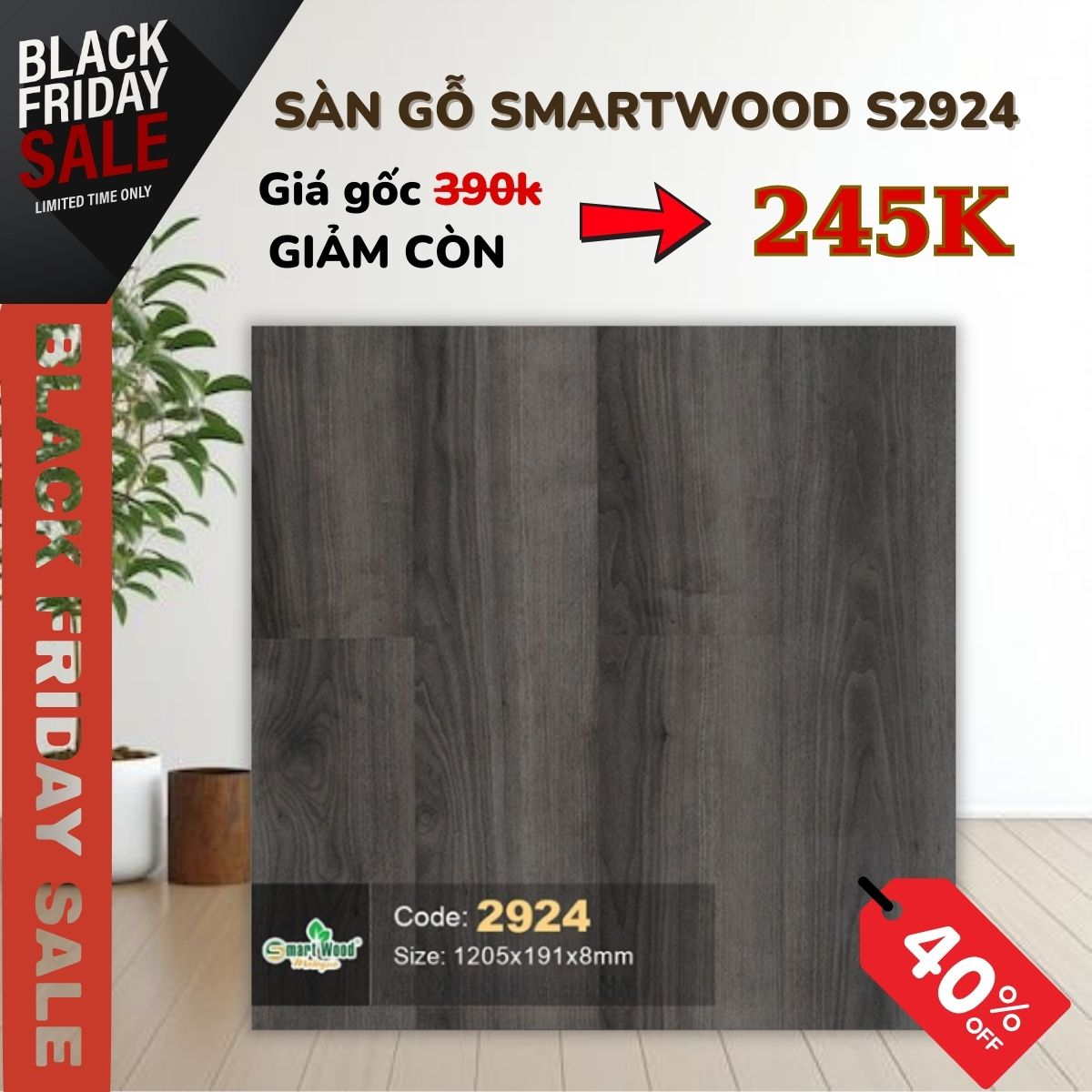 Sàn Gỗ Smartwood S2924 Khuyến Mãi