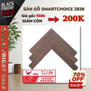 Sàn Gỗ Xương Cá Smartchoice PRO 12mm Z838 Khuyến Mãi