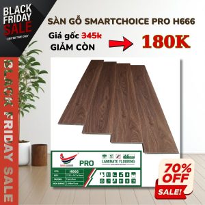 Sàn Gỗ Cốt Xanh Smartchoice PRO 8mm H666 Khuyến Mãi