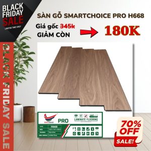 Sàn Gỗ Cốt Xanh Smartchoice PRO 8mm H668 Khuyến Mãi