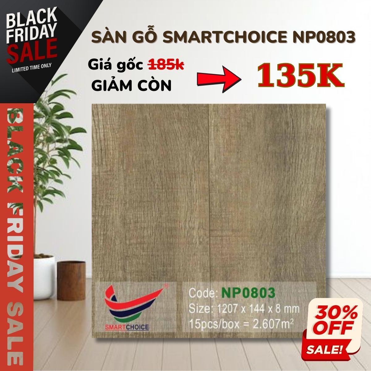 Sàn Gỗ Smatchoice NP0803 Khuyến Mãi
