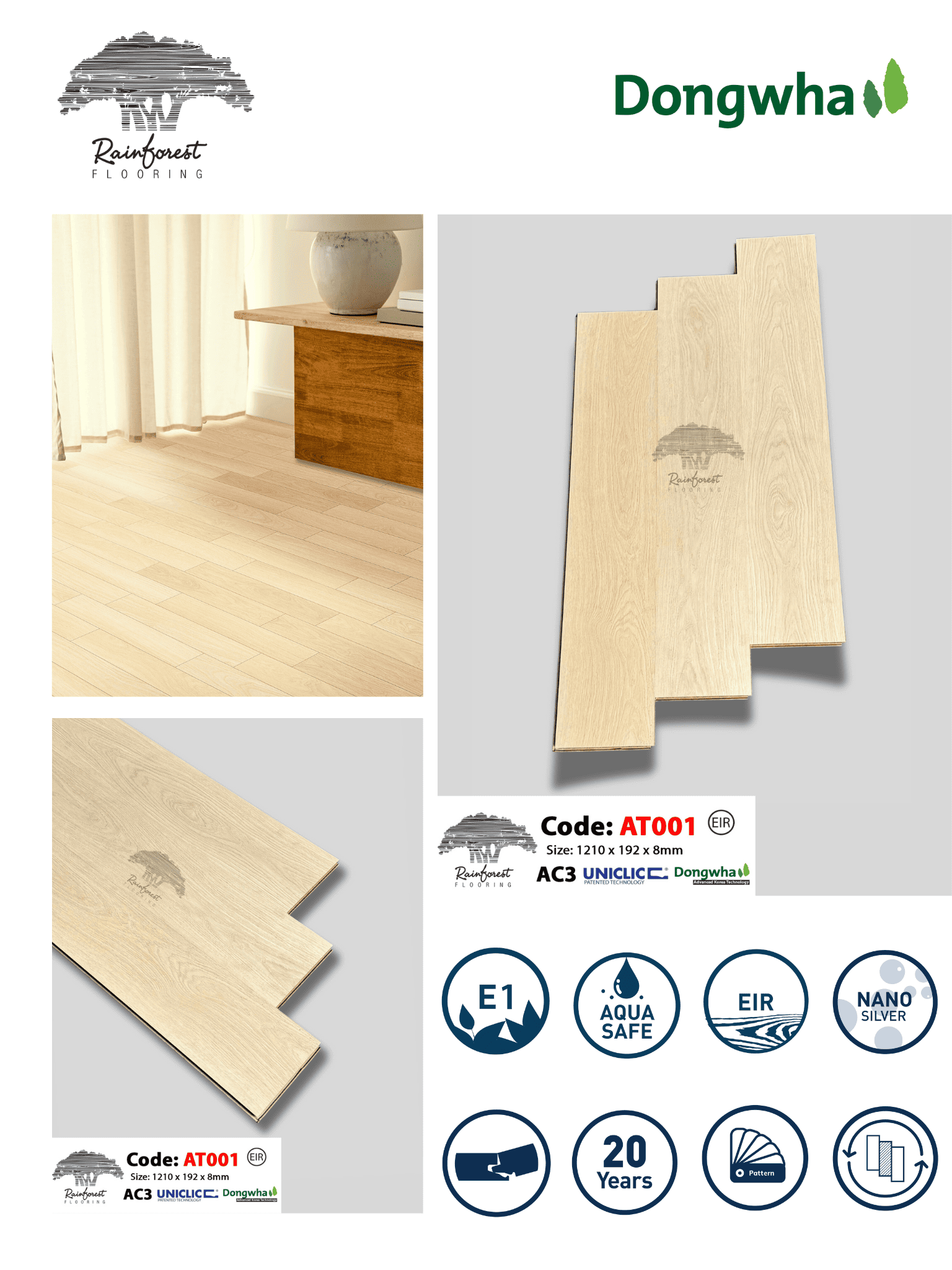 Sàn Gỗ Rainforest AT001 - Ảnh 2