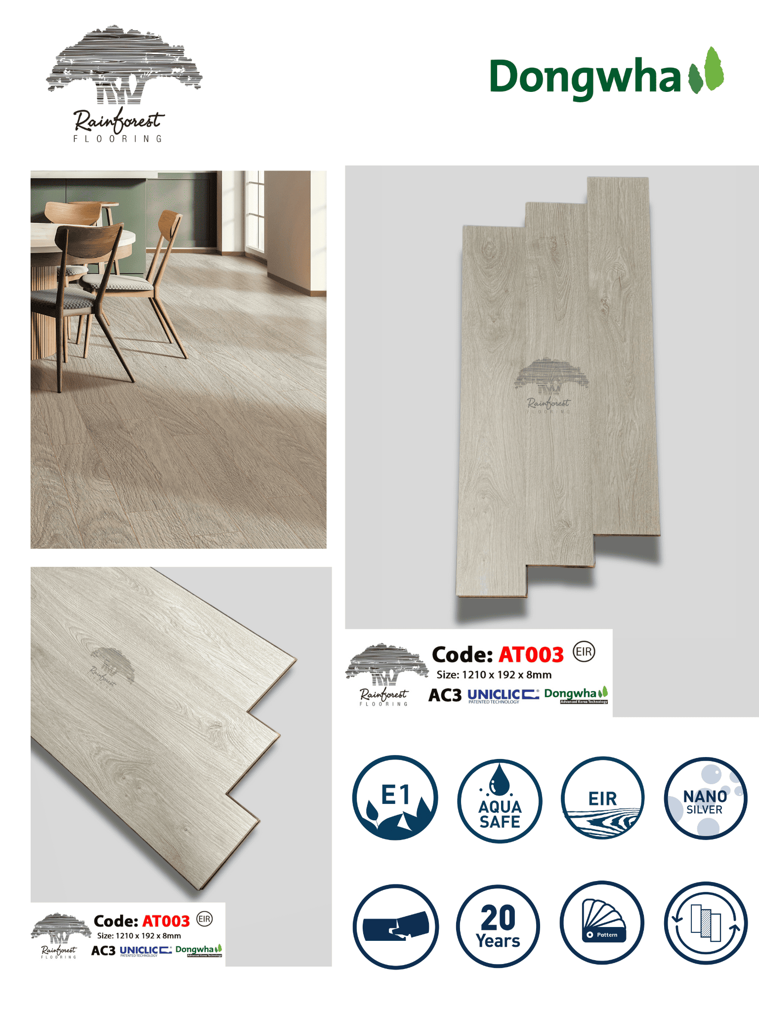 Sàn Gỗ Rainforest AT003 - Ảnh 2