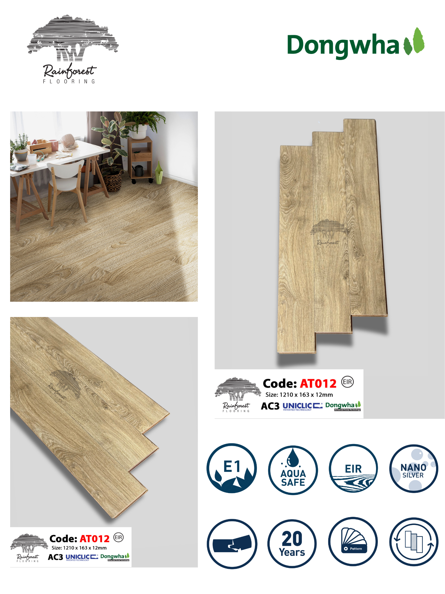 Sàn Gỗ Rainforest AT012 - Ảnh 2