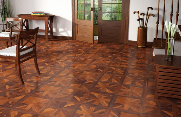 Ván Sàn Engineer Hoa Văn Gõ Đỏ Phi